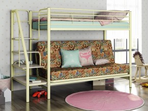 Двухъярусная кровать с диваном Мадлен 3 Слоновая кость-марки в Нижнем Тагиле - nizhnij-tagil.magazinmebel.ru | фото