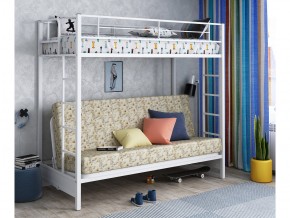 Двухъярусная кровать с диваном Мадлен белая-пифагор в Нижнем Тагиле - nizhnij-tagil.magazinmebel.ru | фото