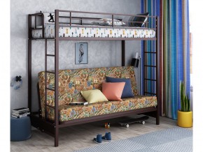 Двухъярусная кровать с диваном Мадлен Коричневая-марки в Нижнем Тагиле - nizhnij-tagil.magazinmebel.ru | фото