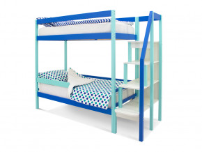 Двухъярусная кровать Svogen с бортиком мятно-синий в Нижнем Тагиле - nizhnij-tagil.magazinmebel.ru | фото