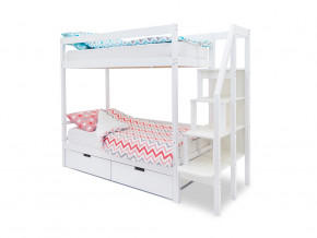 Двухъярусная кровать Svogen с ящиками белый в Нижнем Тагиле - nizhnij-tagil.magazinmebel.ru | фото