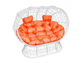 Кокон Лежебока на подставке с ротангом оранжевая подушка в Нижнем Тагиле - nizhnij-tagil.magazinmebel.ru | фото