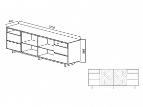 Комодино Moderno-2200 Ф2 в Нижнем Тагиле - nizhnij-tagil.magazinmebel.ru | фото - изображение 4