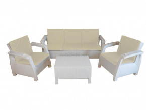 Комплект уличной мебели Yalta Premium Terrace Triple Set белый в Нижнем Тагиле - nizhnij-tagil.magazinmebel.ru | фото