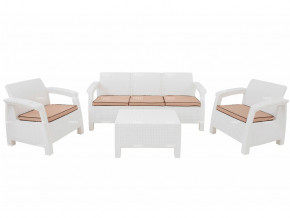Комплект уличной мебели Yalta Terrace Triple Set белый в Нижнем Тагиле - nizhnij-tagil.magazinmebel.ru | фото