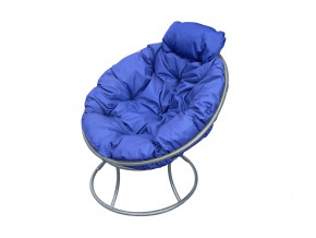 Кресло Папасан мини без ротанга синяя подушка в Нижнем Тагиле - nizhnij-tagil.magazinmebel.ru | фото