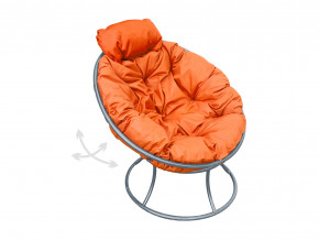 Кресло Папасан мини пружинка без ротанга оранжевая подушка в Нижнем Тагиле - nizhnij-tagil.magazinmebel.ru | фото