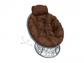 Кресло Папасан мини пружинка с ротангом коричневая подушка в Нижнем Тагиле - nizhnij-tagil.magazinmebel.ru | фото