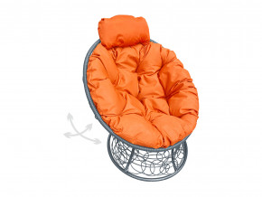 Кресло Папасан мини пружинка с ротангом оранжевая подушка в Нижнем Тагиле - nizhnij-tagil.magazinmebel.ru | фото