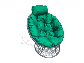 Кресло Папасан мини пружинка с ротангом зелёная подушка в Нижнем Тагиле - nizhnij-tagil.magazinmebel.ru | фото