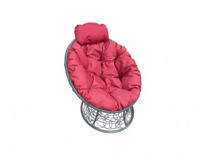 Кресло Папасан мини с ротангом красная подушка в Нижнем Тагиле - nizhnij-tagil.magazinmebel.ru | фото