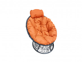 Кресло Папасан мини с ротангом оранжевая подушка в Нижнем Тагиле - nizhnij-tagil.magazinmebel.ru | фото