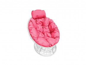Кресло Папасан мини с ротангом розовая подушка в Нижнем Тагиле - nizhnij-tagil.magazinmebel.ru | фото