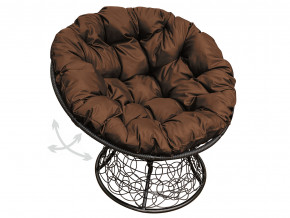Кресло Папасан пружинка с ротангом коричневая подушка в Нижнем Тагиле - nizhnij-tagil.magazinmebel.ru | фото