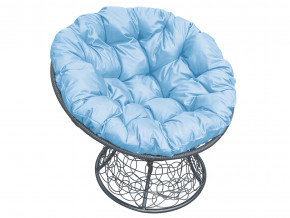 Кресло Папасан с ротангом голубая подушка в Нижнем Тагиле - nizhnij-tagil.magazinmebel.ru | фото