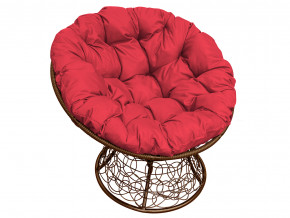 Кресло Папасан с ротангом красная подушка в Нижнем Тагиле - nizhnij-tagil.magazinmebel.ru | фото