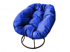 Кресло Пончик без ротанга синяя подушка в Нижнем Тагиле - nizhnij-tagil.magazinmebel.ru | фото