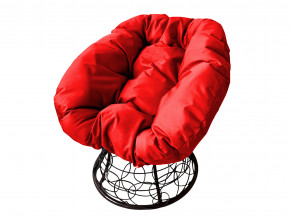 Кресло Пончик с ротангом красная подушка в Нижнем Тагиле - nizhnij-tagil.magazinmebel.ru | фото