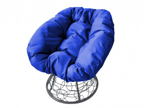 Кресло Пончик с ротангом синяя подушка в Нижнем Тагиле - nizhnij-tagil.magazinmebel.ru | фото