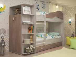 Кровать 2-х ярусная Мая с ящиками и шкафом на латофлексах шимо в Нижнем Тагиле - nizhnij-tagil.magazinmebel.ru | фото