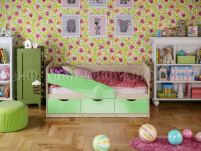 Кровать Бабочки 1800 Салатовый металлик в Нижнем Тагиле - nizhnij-tagil.magazinmebel.ru | фото