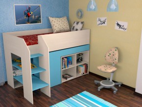 Кровать чердак Теремок 2 Голубой в Нижнем Тагиле - nizhnij-tagil.magazinmebel.ru | фото