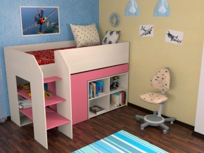 Кровать чердак Теремок 2 Розовый в Нижнем Тагиле - nizhnij-tagil.magazinmebel.ru | фото