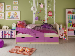 Кровать Дельфин 1600 Фиолетовый металлик в Нижнем Тагиле - nizhnij-tagil.magazinmebel.ru | фото