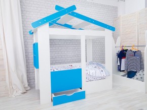 Кровать детская Теремок с ящиком лазурь в Нижнем Тагиле - nizhnij-tagil.magazinmebel.ru | фото