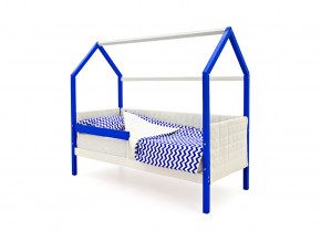 Кровать-домик мягкий Svogen с бортиком сине-белый в Нижнем Тагиле - nizhnij-tagil.magazinmebel.ru | фото