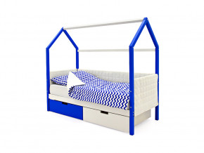 Кровать-домик мягкий Svogen с ящиками сине-белый в Нижнем Тагиле - nizhnij-tagil.magazinmebel.ru | фото