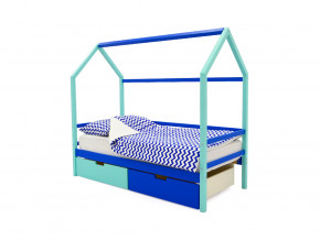 Кровать-домик Svogen с ящиками мятно-синий в Нижнем Тагиле - nizhnij-tagil.magazinmebel.ru | фото