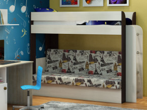 Кровать двухъярусная Карамель 75 венге ткань биг бен в Нижнем Тагиле - nizhnij-tagil.magazinmebel.ru | фото