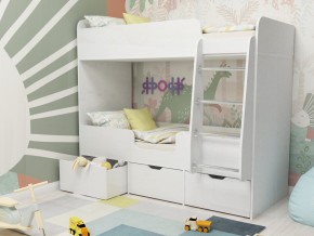 Кровать двухъярусная Малыш двойняшка белый в Нижнем Тагиле - nizhnij-tagil.magazinmebel.ru | фото