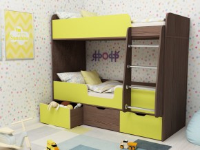 Кровать двухъярусная Малыш двойняшка бодега-лайм в Нижнем Тагиле - nizhnij-tagil.magazinmebel.ru | фото