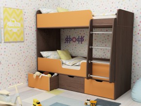 Кровать двухъярусная Малыш двойняшка бодега-оранжевый в Нижнем Тагиле - nizhnij-tagil.magazinmebel.ru | фото