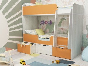 Кровать двухъярусная Малыш двойняшка винтерберг-оранжевый в Нижнем Тагиле - nizhnij-tagil.magazinmebel.ru | фото