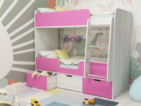Кровать двухъярусная Малыш двойняшка винтерберг-розовый в Нижнем Тагиле - nizhnij-tagil.magazinmebel.ru | фото