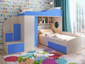 Кровать Кадет 2 Дуб молочный-голубой в Нижнем Тагиле - nizhnij-tagil.magazinmebel.ru | фото