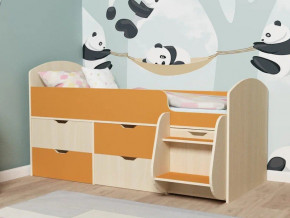 Кровать Малыш-7 Дуб-Оранжевый в Нижнем Тагиле - nizhnij-tagil.magazinmebel.ru | фото