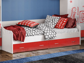 Кровать с ящиками Вега Алфавит Красный в Нижнем Тагиле - nizhnij-tagil.magazinmebel.ru | фото