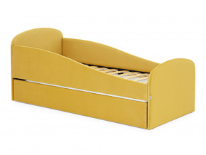Кровать с ящиком Letmo горчичный (велюр) в Нижнем Тагиле - nizhnij-tagil.magazinmebel.ru | фото