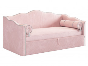Кровать софа Лея 900 велюр нежно-розовый/галька в Нижнем Тагиле - nizhnij-tagil.magazinmebel.ru | фото