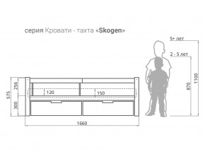 Кровать-тахта Svogen с ящиками и бортиком бежевый-белый в Нижнем Тагиле - nizhnij-tagil.magazinmebel.ru | фото - изображение 3