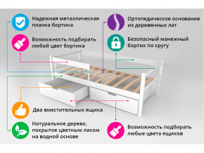 Кровать-тахта Svogen с ящиками и бортиком бежевый-белый в Нижнем Тагиле - nizhnij-tagil.magazinmebel.ru | фото - изображение 4