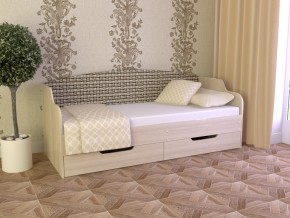 Кровать Юниор Тип 2 Микровелюр-плетенка светлая 800х1600 в Нижнем Тагиле - nizhnij-tagil.magazinmebel.ru | фото - изображение 1