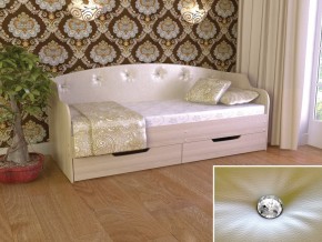 Кровать Юниор Тип 2 шимо светлый/белый перламутр 800х1600 в Нижнем Тагиле - nizhnij-tagil.magazinmebel.ru | фото