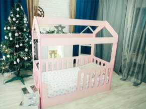 Кроватка-Домик без ящика розовая в Нижнем Тагиле - nizhnij-tagil.magazinmebel.ru | фото