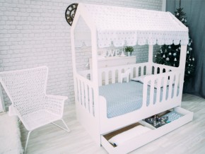 Кроватка-Домик с ящиком белая в Нижнем Тагиле - nizhnij-tagil.magazinmebel.ru | фото