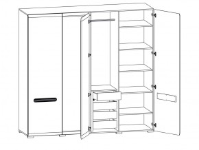 Шкаф 205-SZF2D2L/21/22 Ацтека белый в Нижнем Тагиле - nizhnij-tagil.magazinmebel.ru | фото - изображение 2